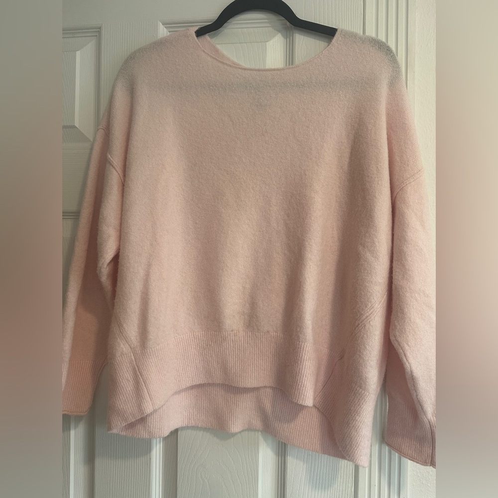 Anthropologie Light Pink Haley Boat- Neck Wool Sweater
